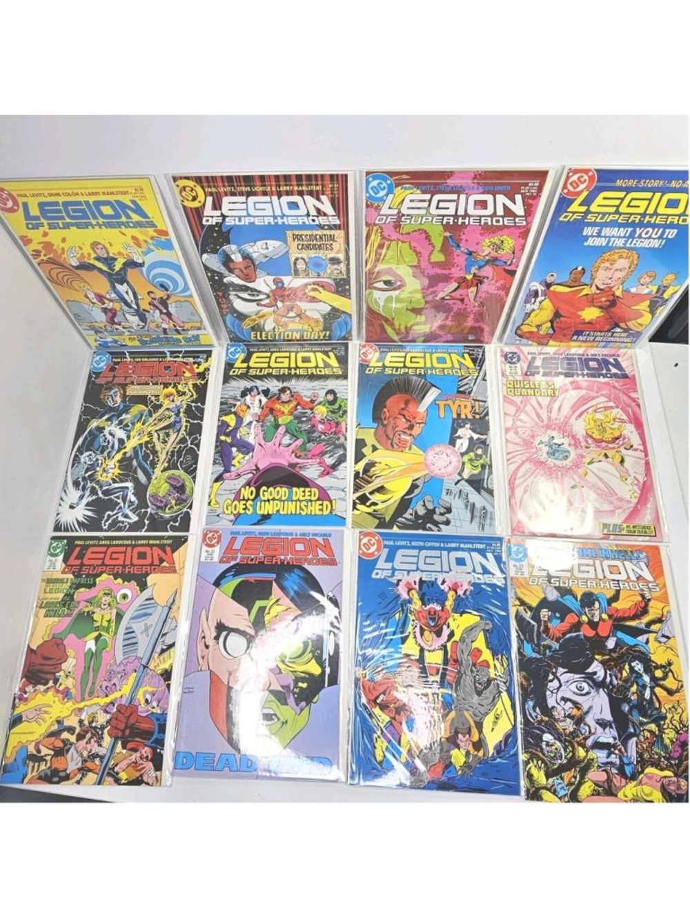 DC Legion of Super-Heroes Comic Book Lot 12 Issues 1984-1986 Bagged Boarded